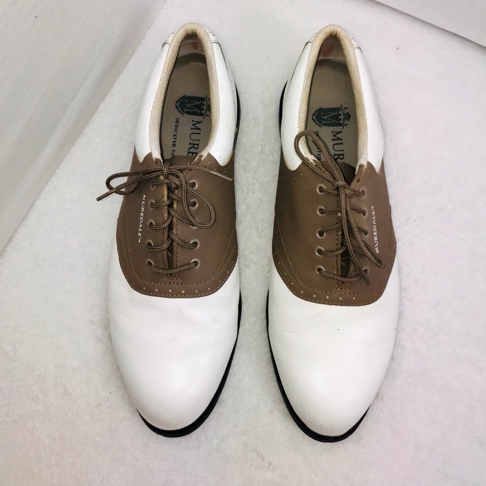 Muredale Leather Vintage Men’s Golf Saddle Shoes Cleats - Picture 9 of 15